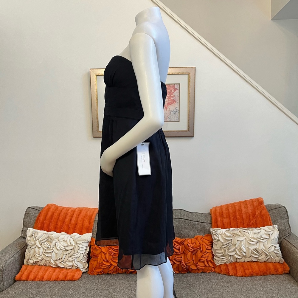 ❣️🆕 J. Crew 100% Silk Cyndee Special Occasion & Parties Strapless Dress❣️ - Picture 6 of 10